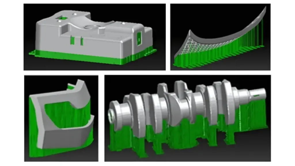 AMmeisterを使った3Dプリント用サポート構造設計例(複数部品のサポート形状)