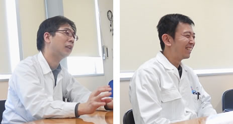 開発技術センター 金型技術部 金型設計BL 近藤 真人 様(左)、亀井 達也 様(右)