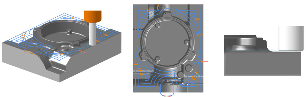 高送りカッターを使用した高効率粗加工