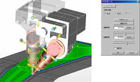 あたかもレーザー加工機を操作しているかのようにオペレーションができます。