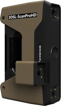 ハンディタイプの高解像度3Dスキャナー「3DSL-ScanProHD」の本体外観を斜め前方から撮影した製品画像。